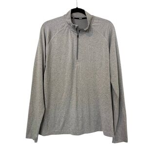 RHONE 1/4 Quarter Zip Performance Popover Top Mens Gray Large